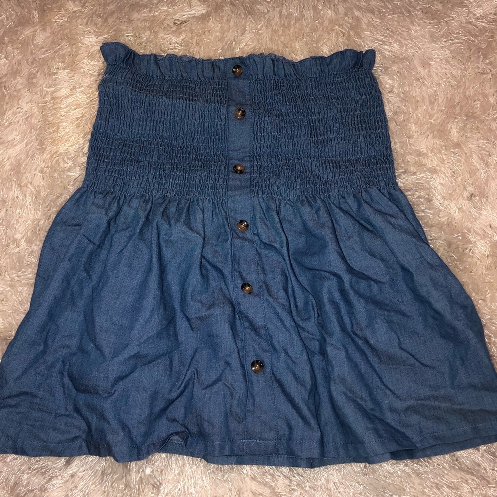 Peplum “denim” Tube Top